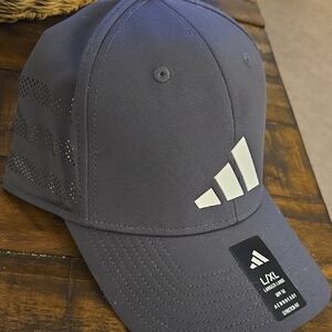 Adidas Dark Gray Cap with White Emblem L/XL